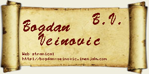 Bogdan Veinović vizit kartica